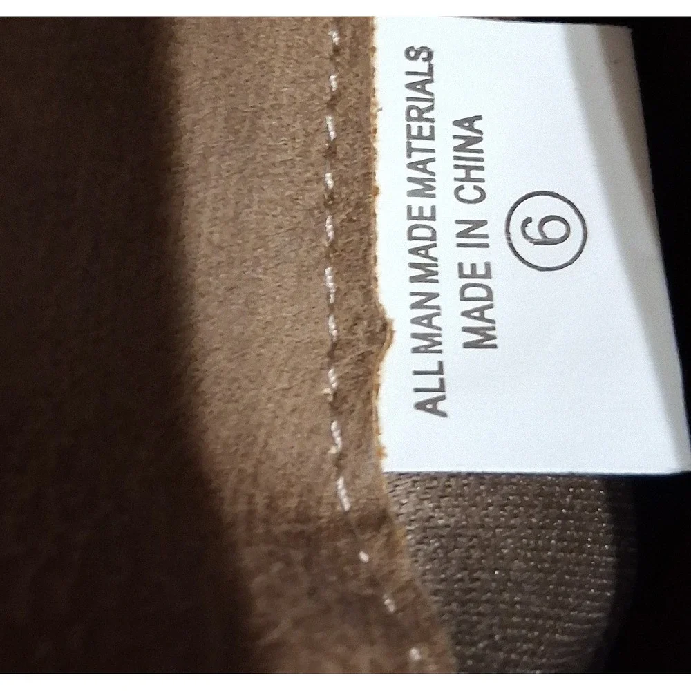 Brinley Co Womens Taupe Brown Over The Knee Lace Up Back Boots Size 6